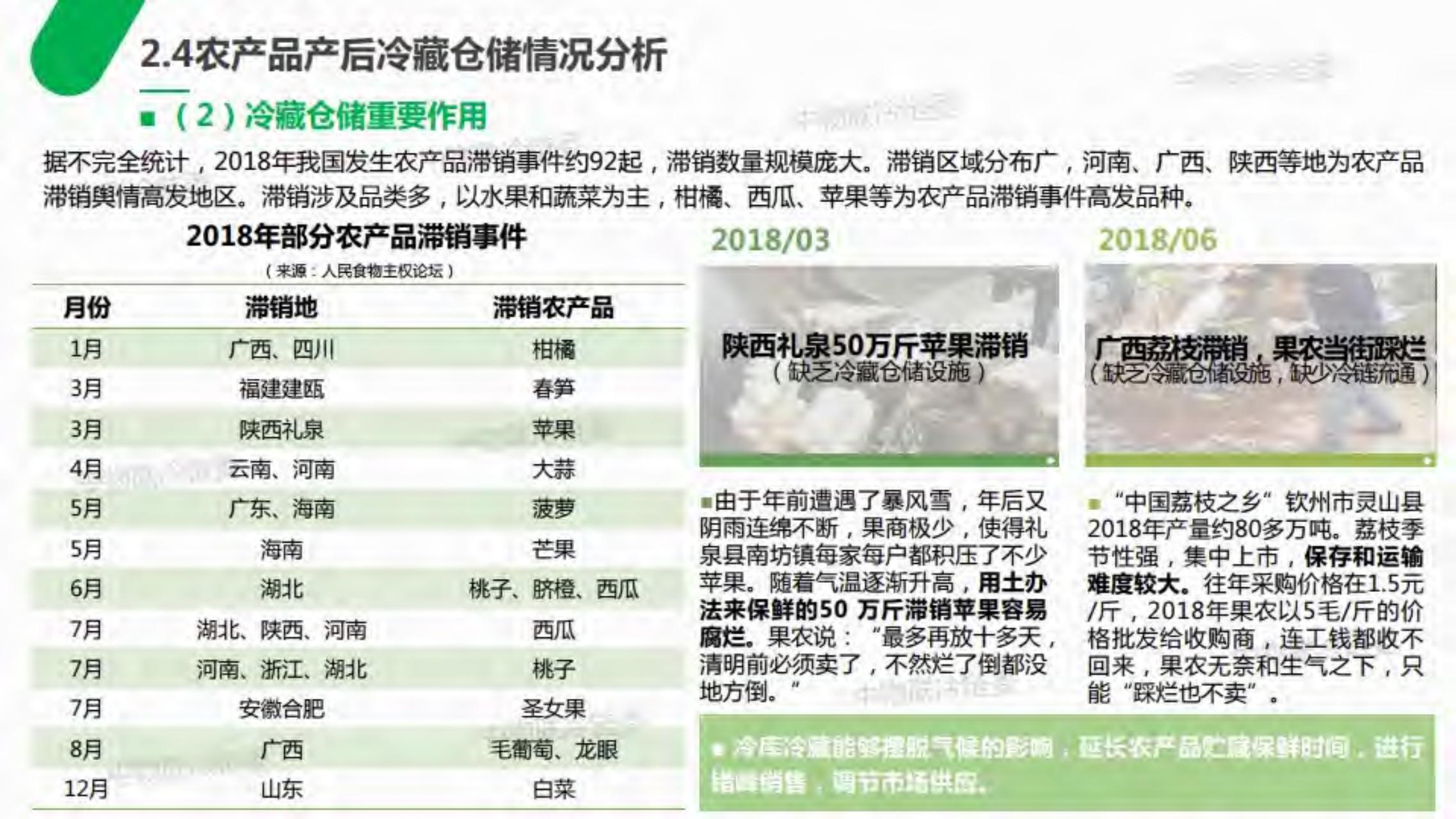 2019年农产品产地冷链研究报告